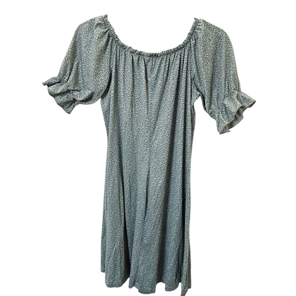 7 Junior Green Short Sleeve Dress with Tie Front Size G - Picture 6 of 13